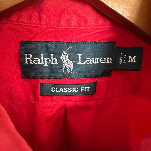 Ralph Lauren red button down short sleeve shirt - Picture 5 of 7